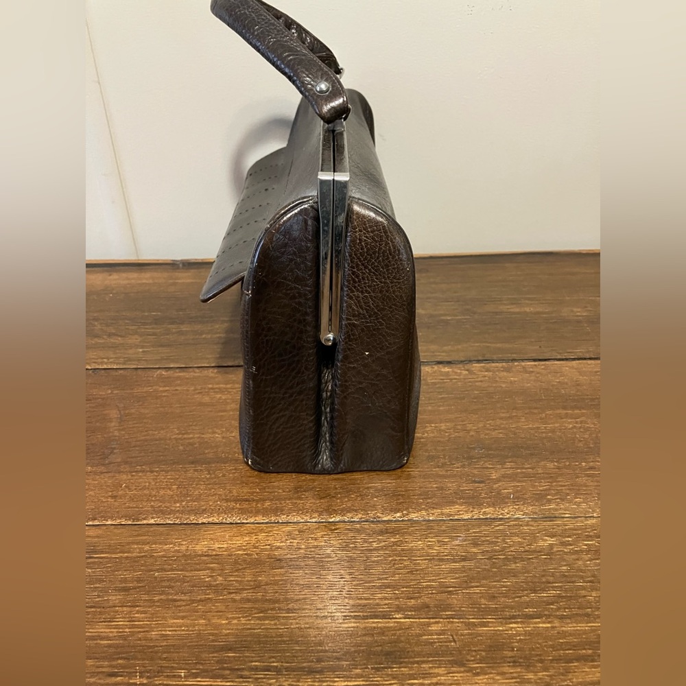 💥2 for 1💥Vintage Normandie Brown Leather Handbag - Picture 6 of 16